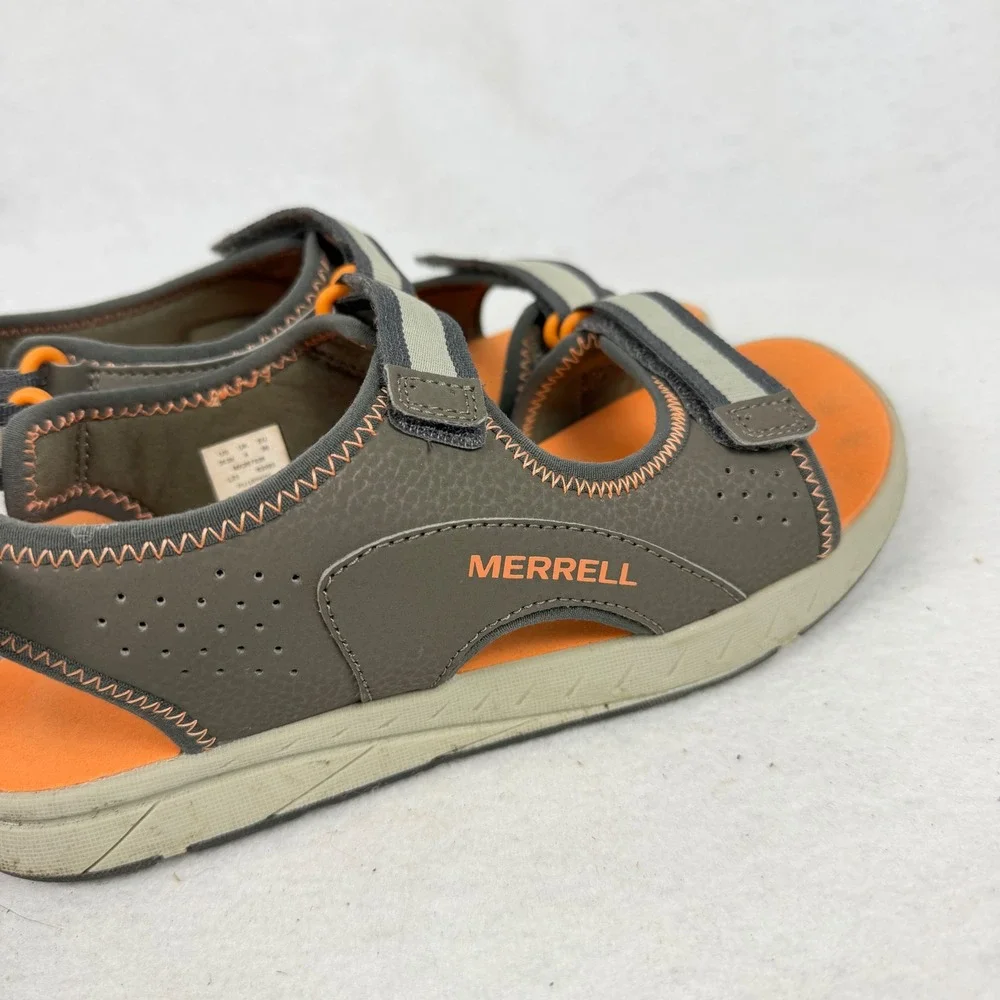 Merrell Hydro Hiker Sandal Big Boy Kids 5M Triple Strap Outdoor Brown Orange
